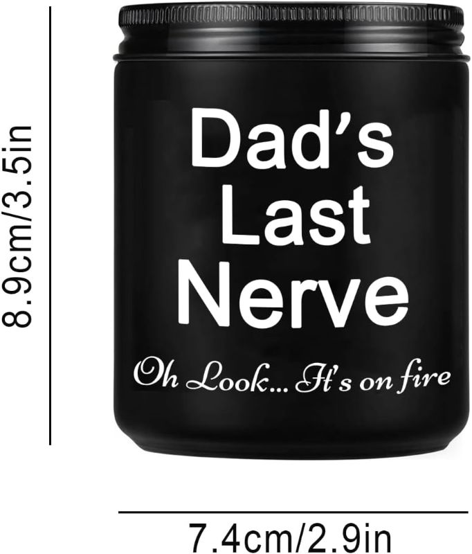 Photo 1 of 
Gifts for Dad from Daughter Son Funny Cool Fathers Day Christmas Birthday Gift for Dad Unique Sandalwood Scented Soy Candles Dads Last Nerve Candle