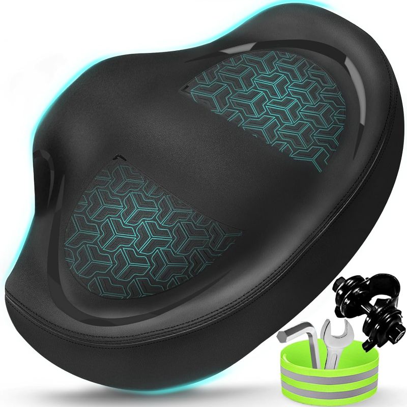 Photo 1 of 2024 New Noseless Bike Seat Cushion for Men & Women - Extra Padding & Comfort Wide Bicycle Seat, Oversized Comfortable Saddle for Peloton Bikes, Exercise Bikes, Electric Bikes, Cruiser Bikes
