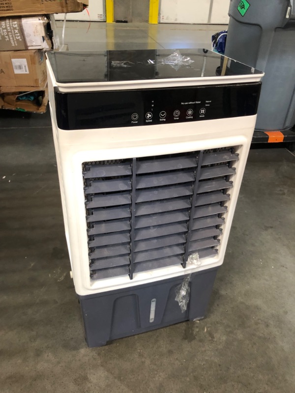 Photo 1 of ***USED - POWERS ON - UNABLE TO TEST FURTHER - MISSING ICE PACKS***
Evaporative Air Cooler, 3500CFM 3-in-1 Swamp Cooler with 7.5Gal Water Tank, 120° Oscillation, 3 Speeds 3 Modes, 4 Ice Packs, 12H Timer, Remote, Portable Air Conditioner for Room, Home & O