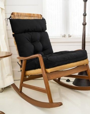 Photo 1 of  Outdoor High Back Chair Cushions Bulk, Waterproof Rocking Chair Cushion