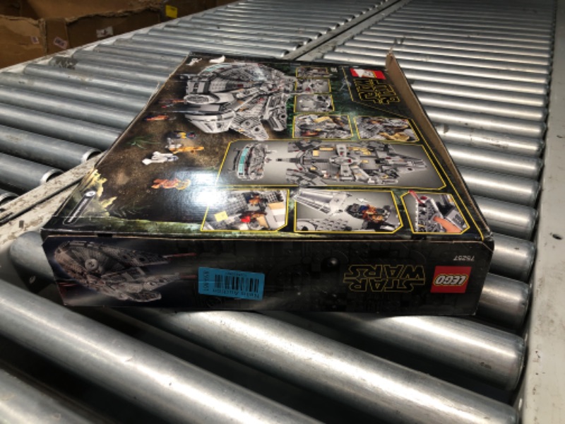 Photo 4 of **USED BOX CUT OPEN TO VERIFY**LEGO Star Wars Millennium Falcon 75257 Building Set - Starship Model with Finn, Chewbacca, Lando Calrissian, Boolio, C-3PO, R2-D2, and D-O Minifigures, The Rise of Skywalker Movie Collection Multi