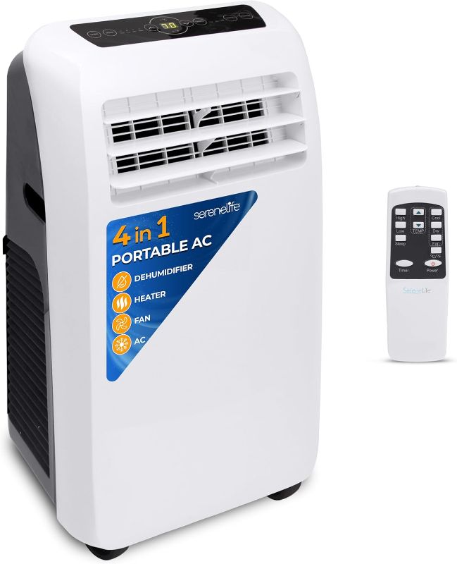 Photo 1 of *PARTS ONLY**SereneLife Small Air Conditioner Portable 10,000 BTU with Built-in Dehumidifier + Heat - Portable AC unit for rooms up to 450 sq ft - Remote Control, Window Mount Exhaust Kit