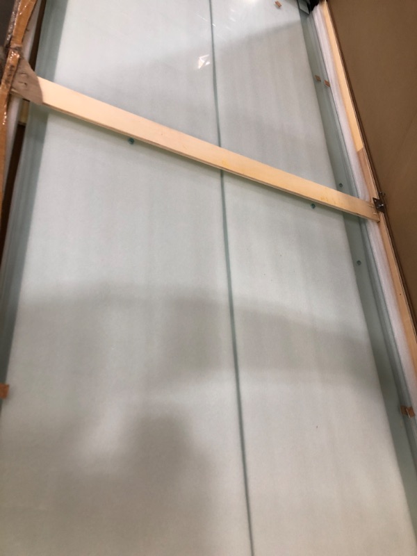 Photo 2 of **Parts Only**MMTGO 60×72 Frameless Shower Door, with Fixed Panel and Sliding Door, 5/16 Inch (8mm) Tempered Glass w/Explosion-Proof Film Wraps Easy Installation for Bathroom, Stainless Steel