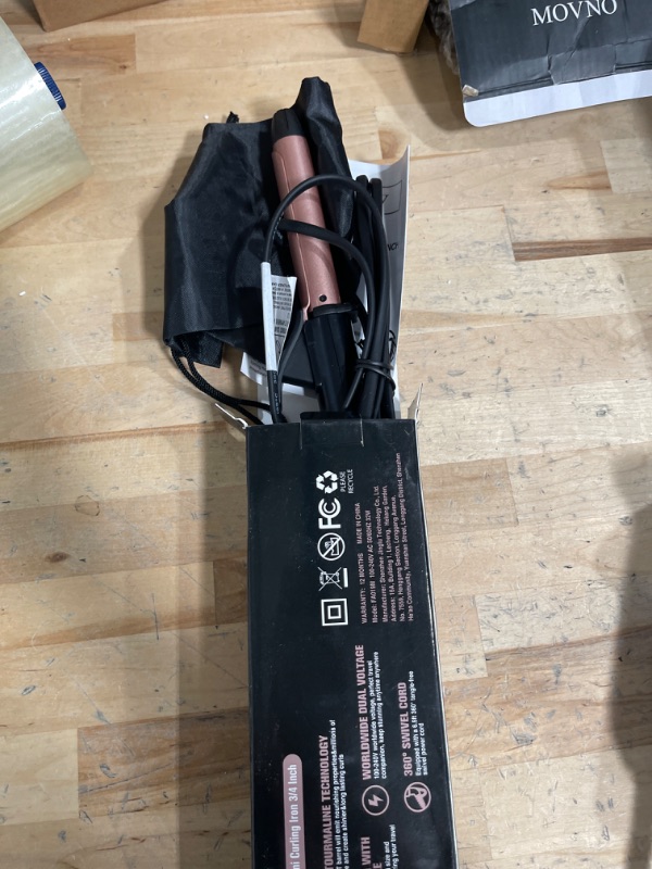 Photo 1 of FARERY Ceramic Mini Hair Curler for Short Hair, 3/4 Inch, Dual Voltage, Travel Size with Keratin & Argan Oil Infused, Curling Iron with Storage Bag