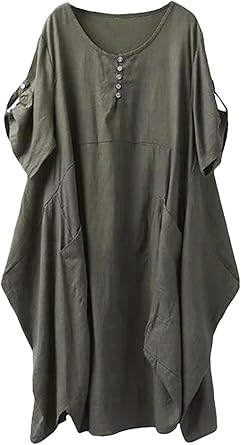 Photo 1 of *****STOCK IMAGE FOR SAMPLE*****
Minibee Women's Ruffle Oversize Casual Midi Dresses with Pockets /////XXL   /// BLACK & LIGTH GREEN AT THE BOTTOM  ***SIMILER ***