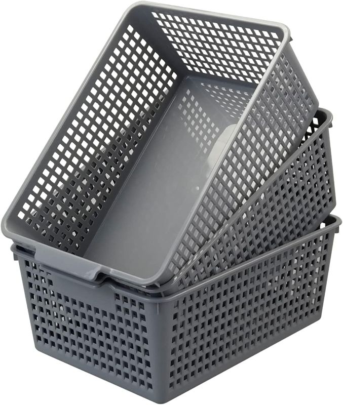 Photo 1 of (READ FULL POST) Sandmovie 3 Pack Platic Storage Baskets, 14 Liter Plastic Organizer Bin
