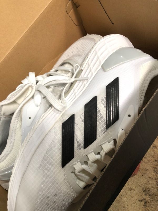 Photo 2 of adidas mens Adizero Ubersonic 4.1 White/Core Black/Matte Silver 9