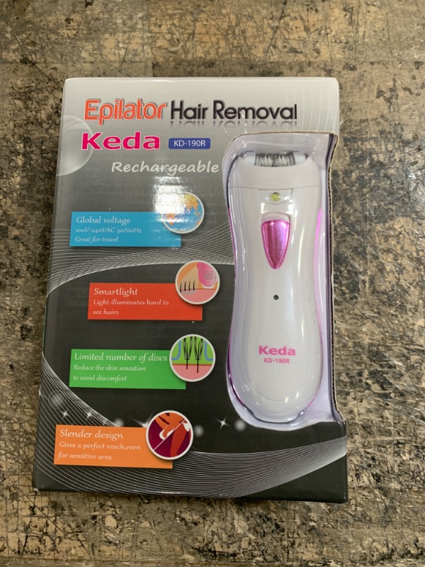 Photo 2 of (USED/ SEE NOTES)
Epilator for Women, Smooth Glide Epilator for Face, Rechargeable Facial Epilator Hair Removal Face Trimmer Device with LED Light for Facial Armpit Bikini and Leg