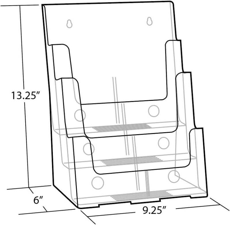 Photo 4 of 3 tier brochure holder 
