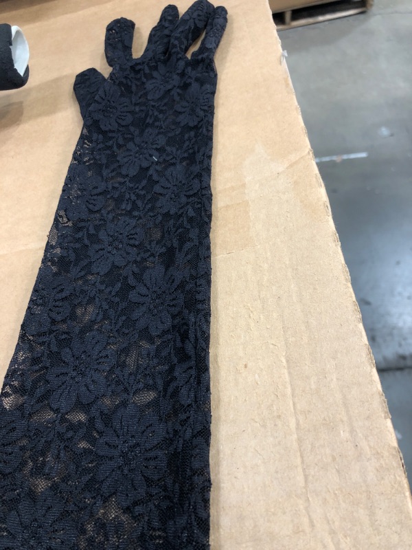Photo 1 of *only 1pc** Fashionable Lace Sexy Gloves, Women's Elegant Party Ball Dress, Gloves, Long Sleeves