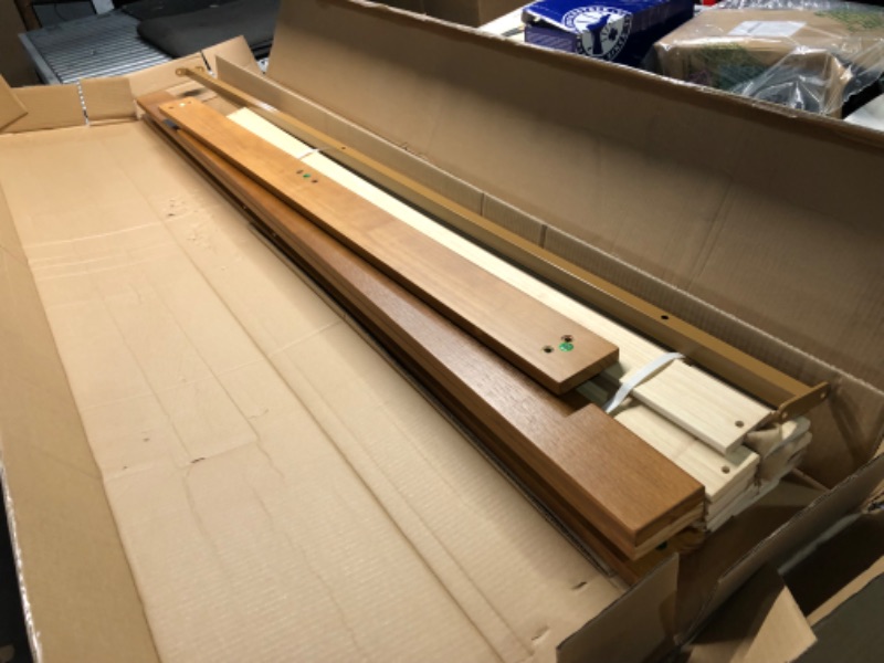 Photo 4 of ***NONREFUNDABLE - THIS SALE FINAL -  PARTS ONLY - SEE COMMENTS***
ZINUS Alexia Wood Platform Bed Frame, Solid Wood Foundation, No Box Spring Needed, Wood Slat Support, Easy Assembly, Rustic Pine, Queen
