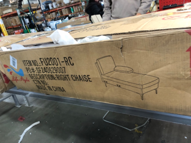 Photo 3 of **LOVE SEAT &  RIGHT CHAISE *** Beige Flannel U-shaped three-piece Living Room/Home/Bedroom/Office/Apartment Sofa Set FU2001(Beige, FU2001(LC+RC+L) set)** INCOMPLETE 