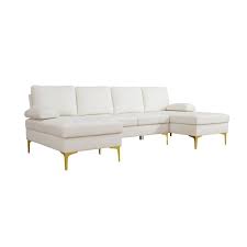 Photo 1 of **LOVE SEAT &  RIGHT CHAISE *** Beige Flannel U-shaped three-piece Living Room/Home/Bedroom/Office/Apartment Sofa Set FU2001(Beige, FU2001(LC+RC+L) set)** INCOMPLETE 