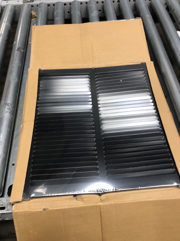 Photo 2 of 14" X 14" Steel Return Air Grilles - Sidewall and Ceiling - HVAC Duct Cover - Black [Outer Dimensions: 15.75"w X 15.75"h]