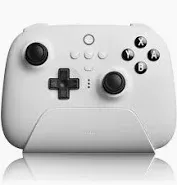 Photo 1 of 8Bitdo Ultimate Bluetooth Controller with Charging Dock, Wireless Pro Controller for Switch, Windows and Steam Deck (White)