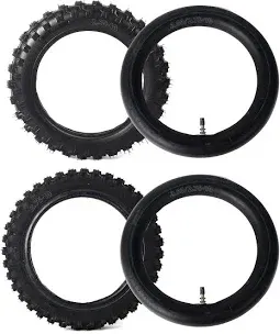 Photo 1 of (2-Set) AR-PRO 2.50-10” and 2.75-10” Dirt Bike Tires and Inner Tubes - 2.50-10” Front Tire and Tube/2.75-10” Rear Tire and Tube - Excellent Upgrade Tires and Tubes Compatible With CRF50 and JR50