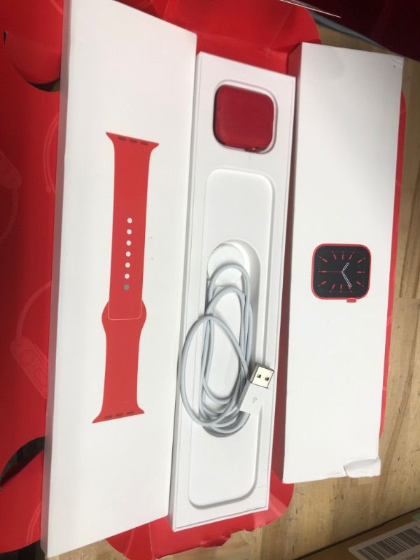 Photo 4 of Apple Watch Series 6 (GPS, 40mm) - Red Aluminum Case with Red Sport Band (Renewed Premium)---SN--GY6FV230Q1RL
