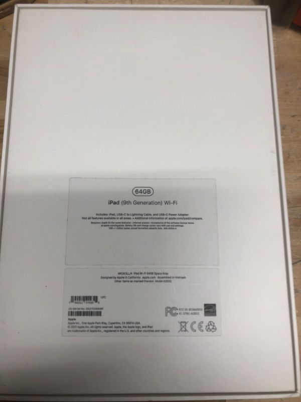 Photo 2 of Apple  - 10.2-Inch iPad (9th Generation) with Wi-Fi - 64GB - Space Gray---GX2Y0XNKWF
