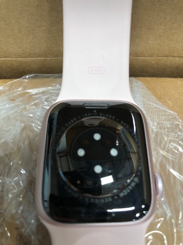 Photo 3 of (LOCKED/ SEE NOTES) 
Apple Watch Series 9 [GPS + Cellular 41mm] Smartwatch with Pink Aluminum Case with Pink Sport Band S/M. Fitness Tracker, ECG Apps, Always-On Retina Display