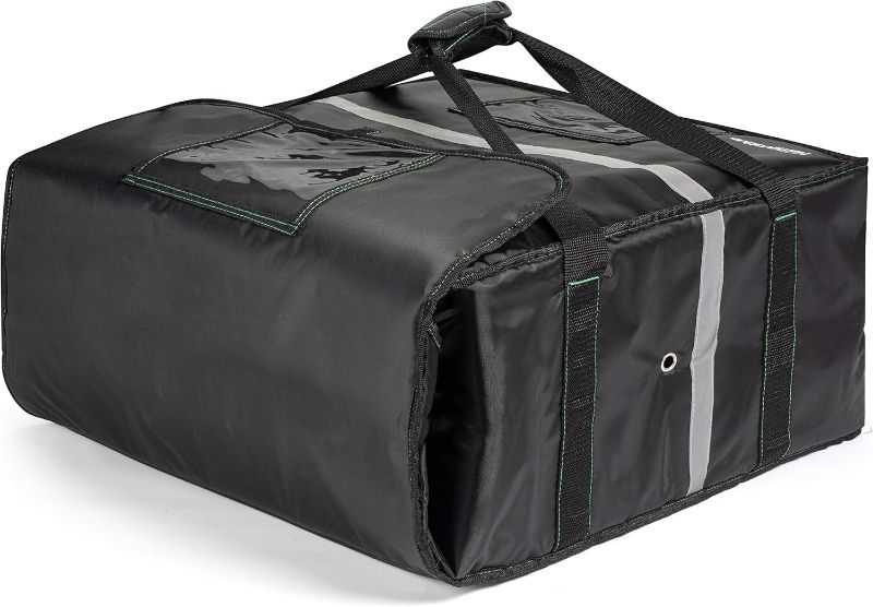 Photo 3 of (READ FULL POST) Homevative Insulated Pizza & Food Delivery Bag, fits 4 Large Pizzas or Trays, 20" x 20" x 8", Black
