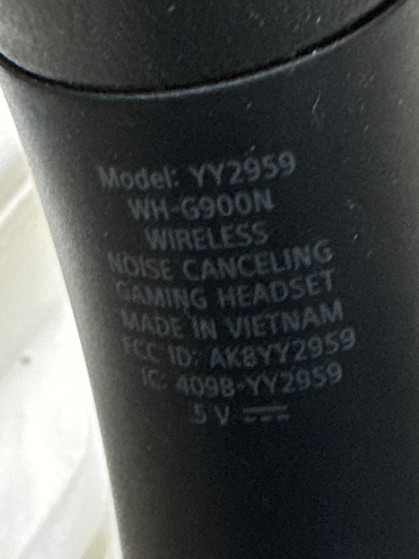 Photo 4 of ***SEE NOTES*****  Sony INZONE H9 Wireless Gaming Headphones, Bluetooth Headset with Microphone Over-Ear Headphones with 360 Spatial Sound, Dual Sensor Noise Canceling Technology, H9 Gaming Headset, WH-G900N (Black)