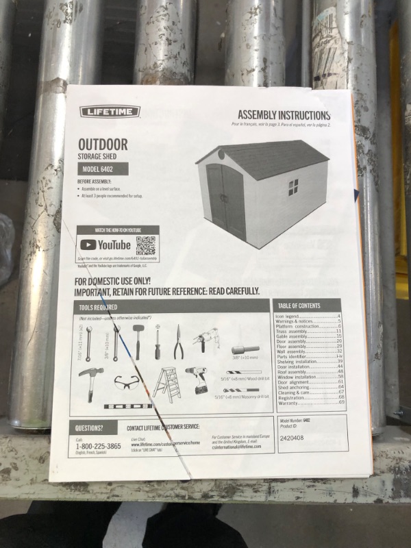 Photo 2 of 2 BOX SETS
Lifetime 6402 Outdoor Storage Shed, 8 by 12.5 Feet; 2 windows