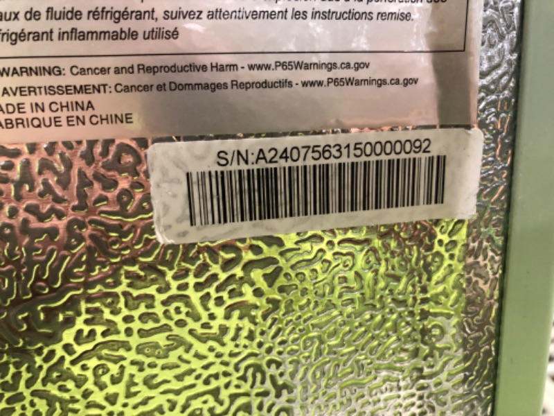 Photo 1 of ***USED - DAMAGED - UNTESTED - SEE COMMENTS***
Frigidaire EFR753-MINT 2 Door Apartment Size Refrigerator with Freezer, 7.5 cu ft, Retro, Mint