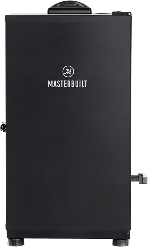 Photo 1 of ***DAMAGED - DENTED - NO PACKAGING - LIKELY MISSING PARTS - UNABLE TO VERIFY FUNCTIONALITY - SEE PICTURES***
Masterbuilt® 30-inch Digital Electric Vertical BBQ Smoker with Side Wood Chip Loader, Chrome Racks and 710 Cooking Square Inches in Black, Model M