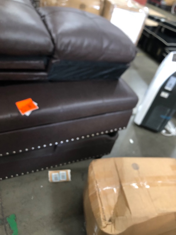 Photo 2 of ***Parts Only***Faux Leather Sectional Couches for Living Room, 97" W Modular Sectional Sofa for Living Room Couch, U Shaped Couch Set, L Shaped Couch, Modular Sofa for Living Room Furniture Sets, Brown