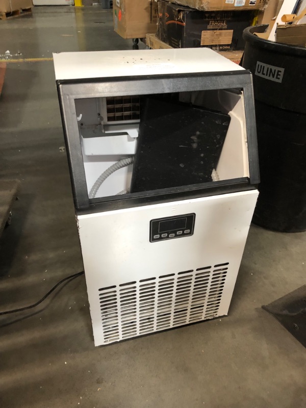 Photo 2 of ***USED - DAMAGED - DENTED - NO PACKAGING - POWERS ON - UNABLE TO TEST FURTHER***
EUHOMY Commercial Ice Maker Machine - 99lbs Daily Production