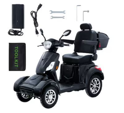 Photo 1 of *POWERS ON** VEVOR Heavy Duty 4-Wheel Mobility Scooters for Seniors & Adults 500lbs Capacity - 31 Miles 3-Speed Long Range, 800W All Terrain Electric Recreational Scooter Wheelchair with 25° Max Climbing Capacity
