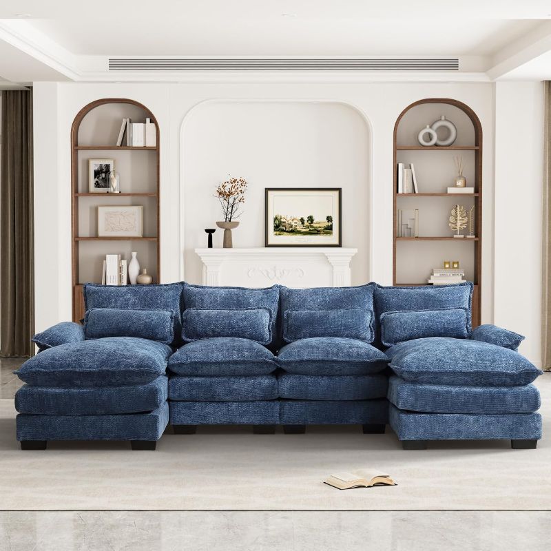 Photo 1 of *PARTIAL SET** U Shape Sectional Sofa Cloud Couch for Living Room, 110" Modern Chenille Comfy Modular Sofa, 4 Seat Upholstery Sofa