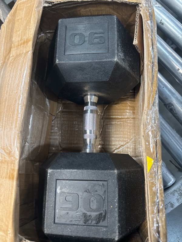 Photo 2 of *SEE NOTES* CAP Barbell Cap 90 LB Coated Hex Dumbbell Weight, New Edition, Black, (SDRIS-90)