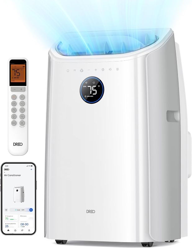 Photo 1 of *powers on** Dreo Portable Air Conditioners, 12,000 BTU AC Unit for Bedroom with Drainage-free Cooling, 46dB Quiet, APP/Voice/Remote, 24h Timer with Fan & Dehumidifier, Smart Air Conditioner for Room Indoors
