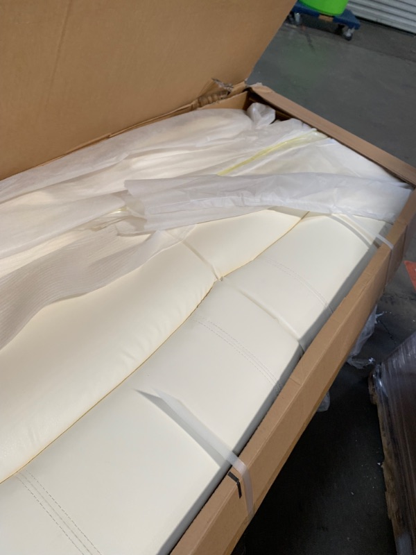 Photo 6 of  BOX 2 & 3 
Living Room Furniture Set Creamy White Leather Sofa Living Room Set 