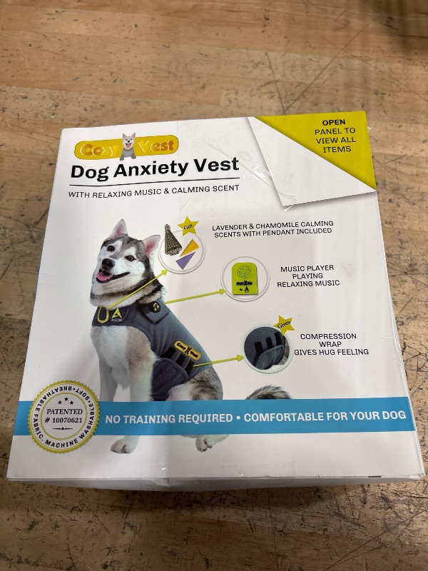 Photo 2 of 3-in-1 Anxiety Vest Music & Aromatherapy Dog Coat Relaxing Sound & Essential Oil Scent Canine Stress Relief Fireworks Thunder Separation Shirt Jacket Thunderstorm(Pink, XL [65-110 Lbs]) XL [65-110 Lbs] Pink