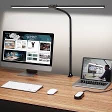 Photo 1 of  Led Desk Lamp - Desk Light for 31.5" Tall - 5 Color Modes X 11 Brightness Levels - Adjustable Swing Arm - Timmer & Memory Function - 12W Lamp for Desk - Black