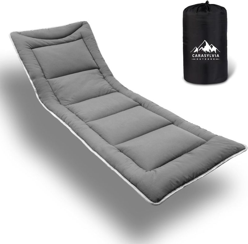 Photo 1 of  Extra Thick Camping Sleeping Pad for Outdoor, Soft Portable Cot Pad, Non-Slip Camping Mattress Pad