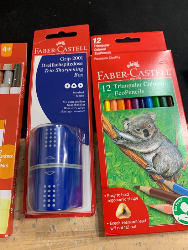 Photo 2 of 12 Count DuoTip Washable Markers, color pencil, sharpener set