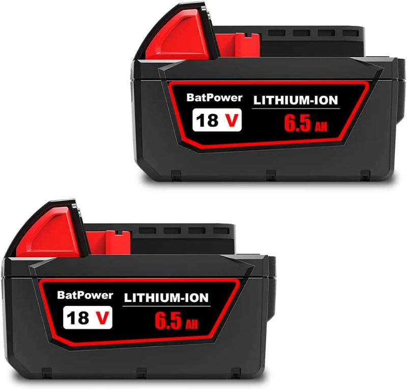 Photo 1 of 6.5Ah For Milwaukee 18V Battery Replacement 48-11-1811 | M18 Li-ion Battery 2 Pack