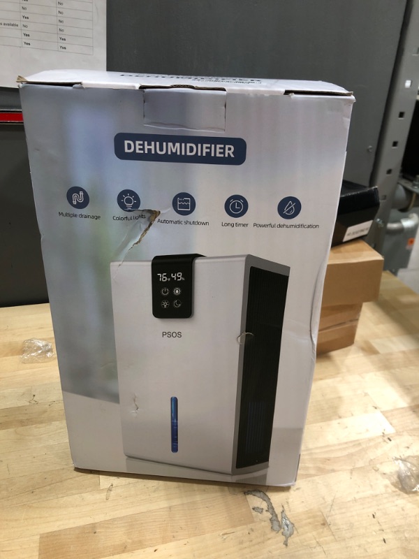 Photo 1 of Dehumidifier, 118 OZ Dehumidifier for Basement (980 sq. ft.), Dehumidifiers for Bedroom, Dehumidifiers for home Bathroom with Auto Shut Off, Humidity monitoring, 7 Colors LED Light, Sleep Model (Grey)