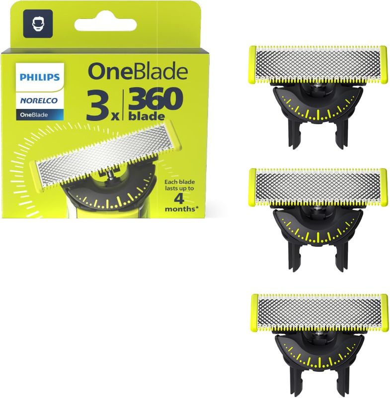 Photo 1 of 4Pcs Replacement Blades Compatible with Philips Norelco OneBlade Electric Shaver QP220/50 QP220/80 QP210/80 QP2515 QP2520 QP6510 QP6530 NO PACK