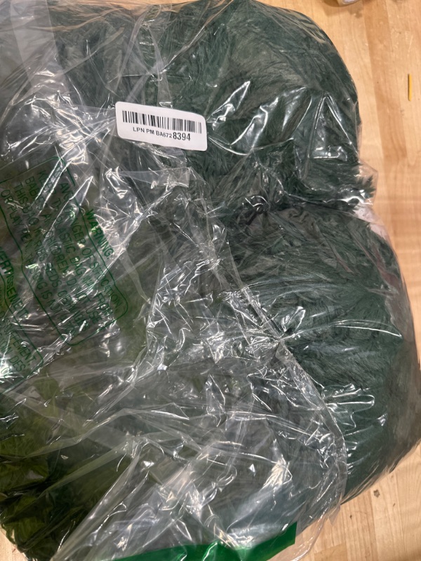 Photo 1 of GONAAP Fuzzy Faux Fur Throw Blanket Dark Green Super Soft Cozy Plush Fuzzy Shaggy Blanket for Couch Sofa Bed (Dark Green, Throw(50"x60"))