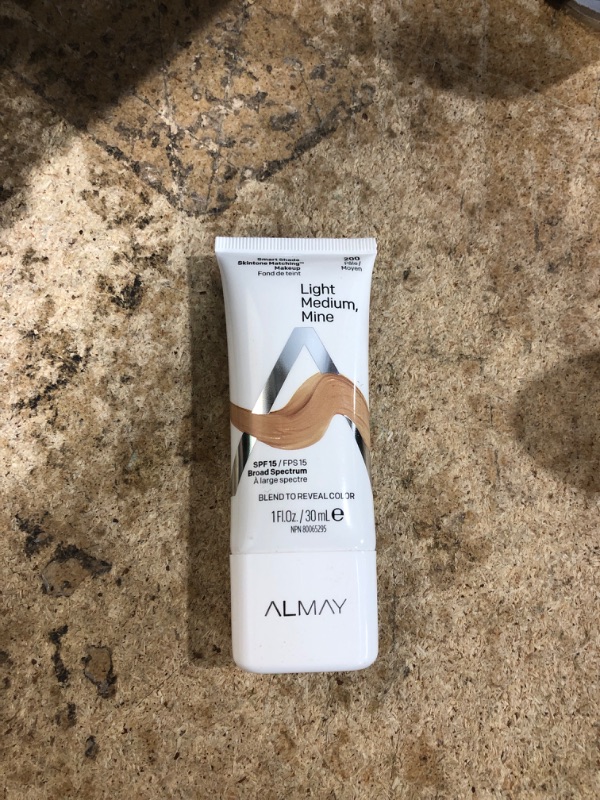 Photo 2 of Almay Skintone Matching Foundation, Smart Shade Face Makeup, Hypoallergenic, Oil Free-Fragrance Free, Dermatologist Tested with SPF 15, Light, Medium Mine, 1 Oz
