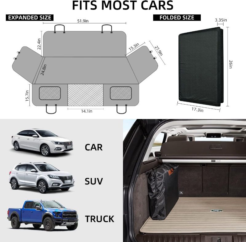 Photo 3 of (READ FULL POST) YJGF Back Seat Extender ,Dog Car Seat Cover, Camping Air Mattress, Hammock Travel Bed,Non Inflatable Car Bed Mattress for Car SUV Truck (Black)
