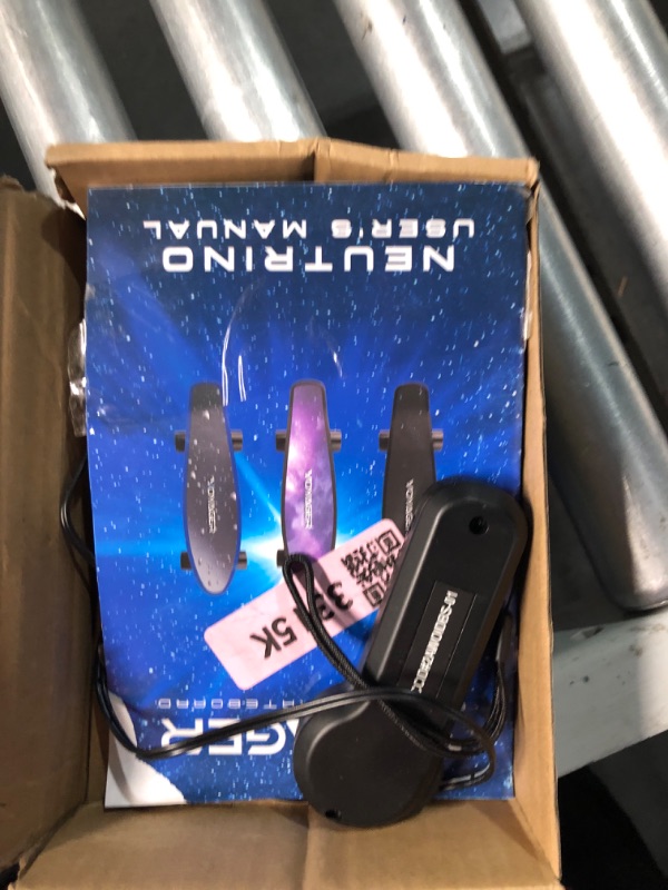 Photo 5 of ***USED - LIKELY MISSING PARTS - UNABLE TO VERIFY FUNCTIONALITY***
Voyager Neutrino Compact Cruiser Electric Skateboard with Bluetooth Remote Powerful 350W Brushless Electric Motor