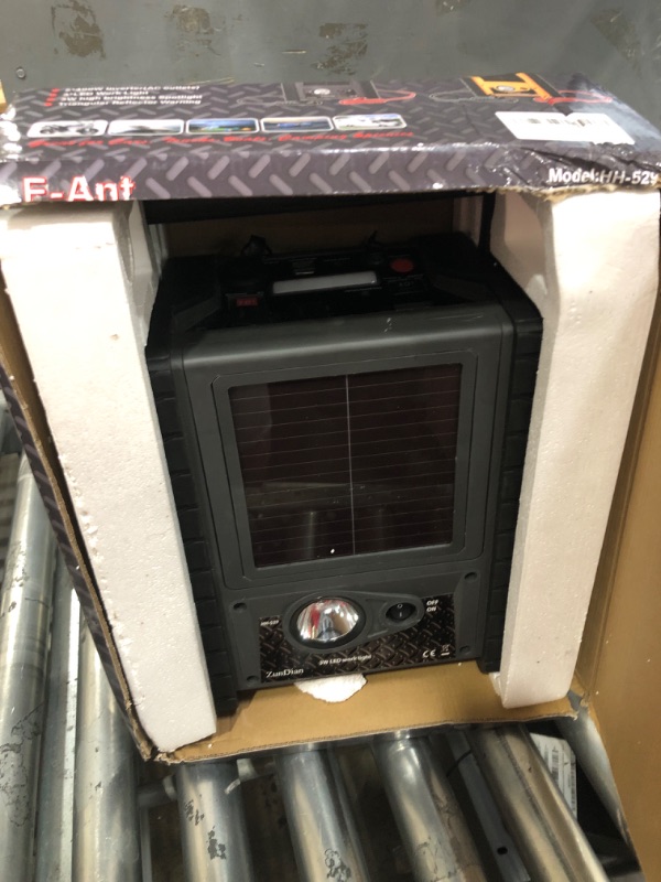 Photo 2 of **USED SEE NOTES**ZunDian ZD-529 Solar Portable Power Station 2000 Amps Jump Starter, 260 PSI Air Compressor, 12V Car Battery Charger with 400W Inverter Dual AC/DC/USB Output, Emergency Backup Power with Flashlights