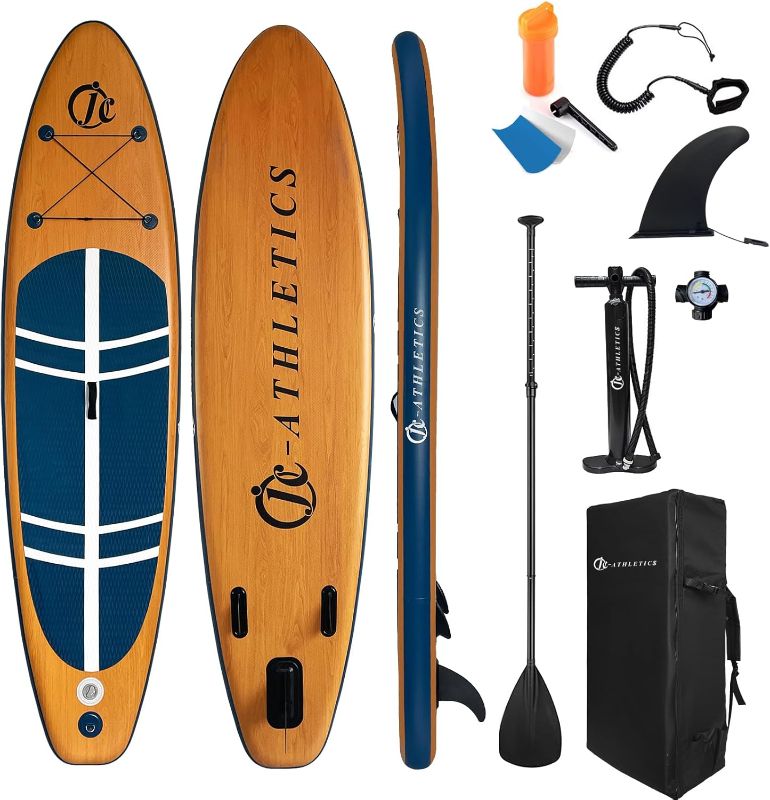 Photo 1 of (READ FULL POST) Inflatable Stand Up Paddle Board (6 Inches Thick), ISUP Package W/Premium SUP Accessories & Backpack, Non-Slip Deck,Fins, Adjustable Paddle, Leash, Hand Pump,Standing Boat for Youth & Adult