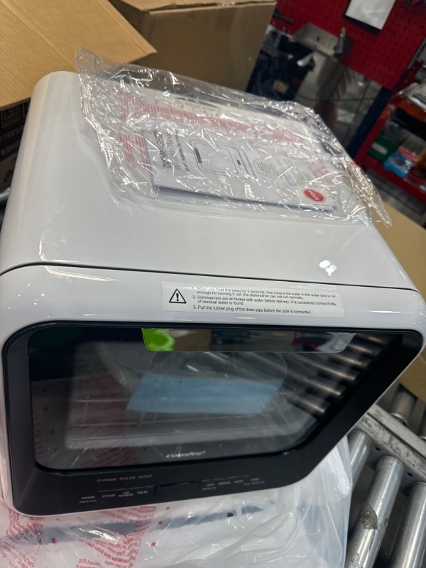 Photo 3 of *LIKE NEW//PREVIOUSLY OPENED//UNABLE TO FULLY TEST** COMFEE' Portable Mini Dishwasher Countertop with 5L Built-in Water Tank for Apartments& RVs, No Hookup Needed, 6 Programs, 360° Dual Spray, 162? High-Temp& Air-Dry Function