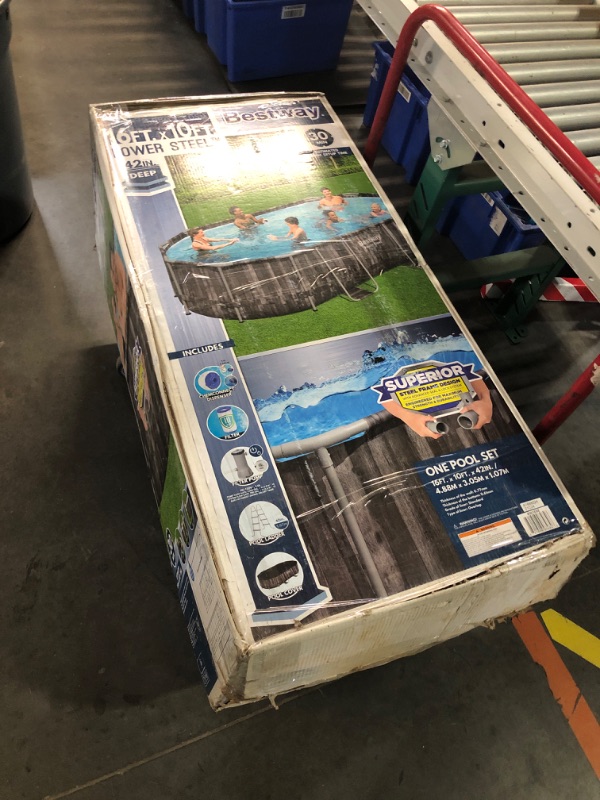 Photo 5 of (READ FULL POST) NIB Bestway 16ft. by 10ft. by 42" Deep Steel Frame Pool Set
